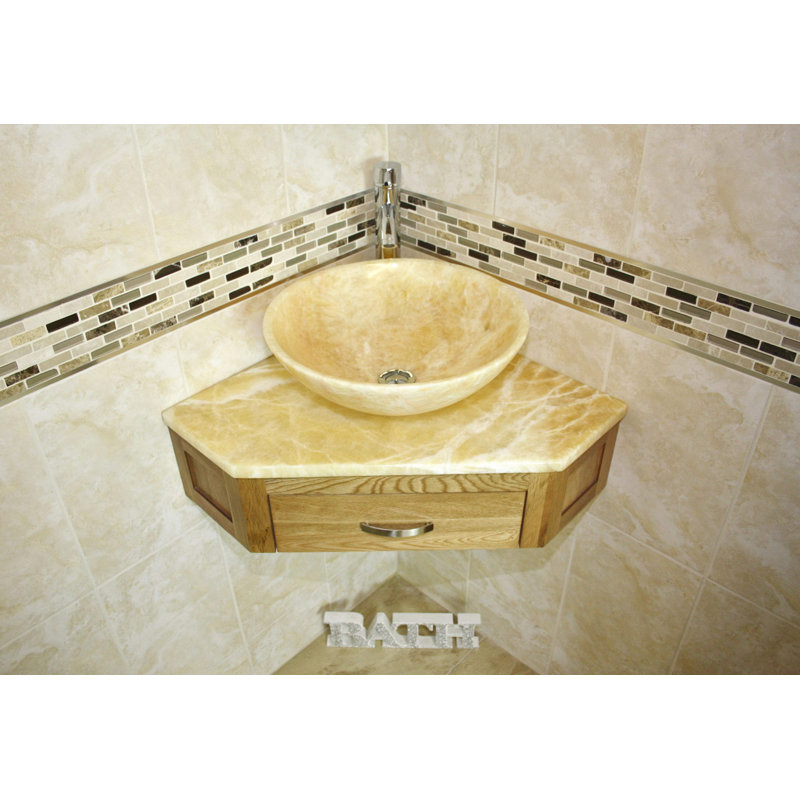 Couch 550mm Single Bathroom Vanity with Vessel St1 Basin, Golden Onyx, Golden Onyx