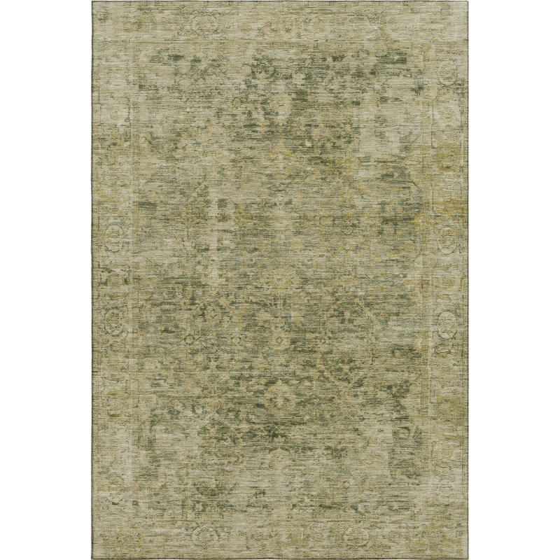 Premium Machine Washable Verlin AMF1773 Border Rug, Rectangle 5' x 7'6"