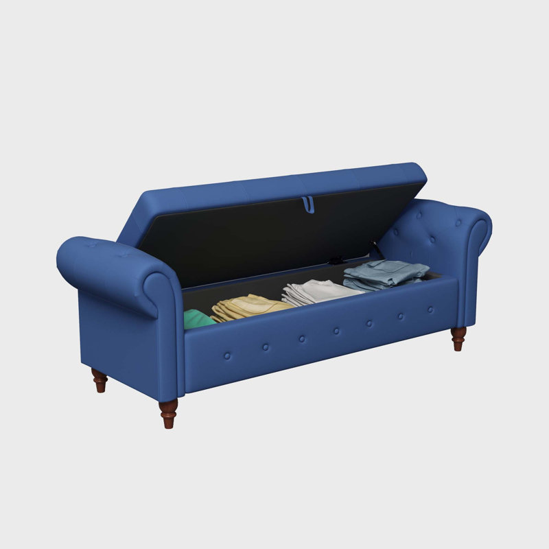 Banc de rangement Kratzerville, Bleu marine