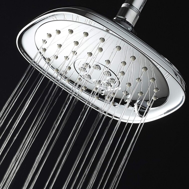 Aqua Dance Fixed Mount 5 Function Showerhead White/chrome