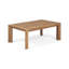 Table basse en bois et bois, avec assise à lattes ouvertes, brun et table avec coussins moelleux,
