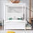 Wood Canopy Bed with two Drawers-2084855143
