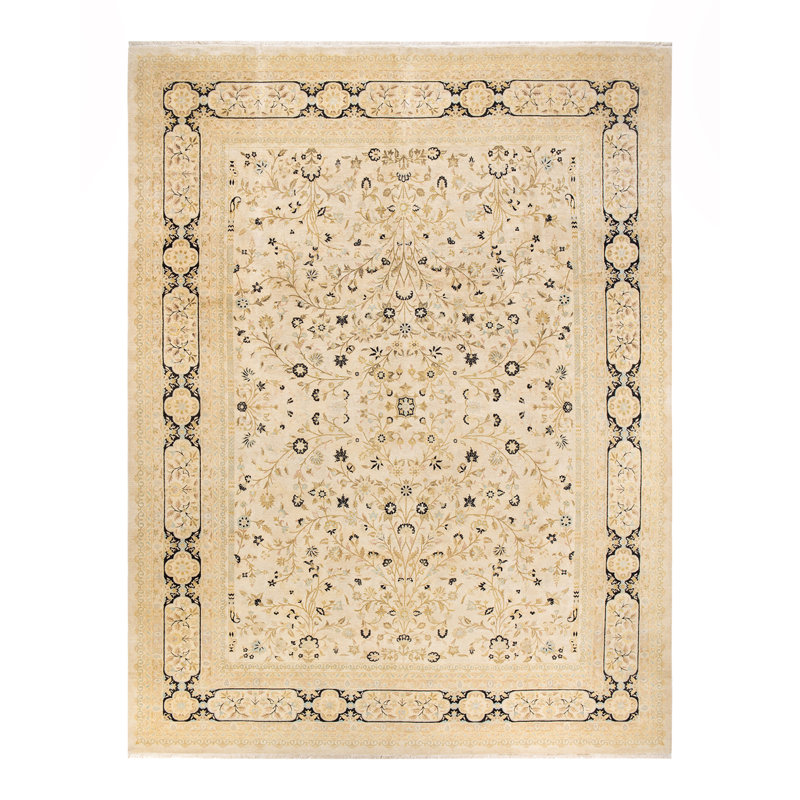 Tapis unique en laine noué à la main de style nouvel âge de 10 pi 1 po x 13 pi 7 po Hayner