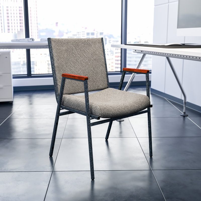 Chaise empilable robuste avec accoudoirs Aliya, gris