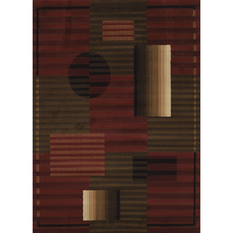 Templeman Abstract Indoor Rug, Rectangle 1'10" x 3'
