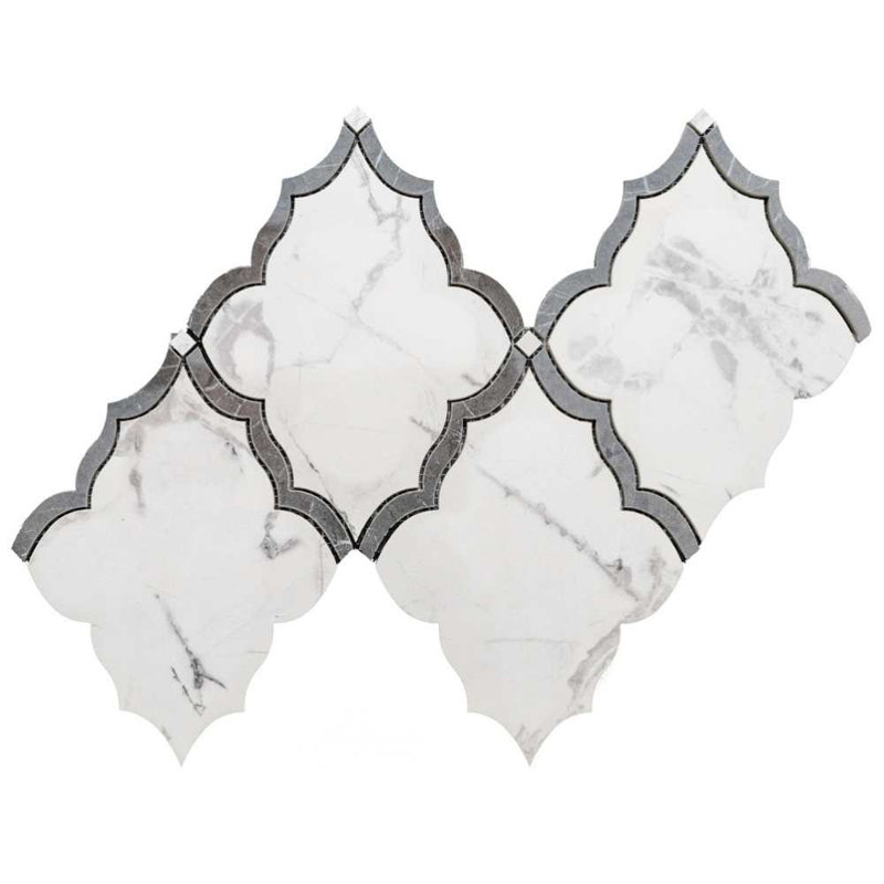 Carreau de mosaïque en porcelaine polie 9,5 po x 15 po Stately Hudson