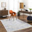 Bursa Oriental Area Rug in Light Blue, Cream, Gray, Black-622547364