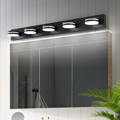 Luminaire de meuble-lavabo moderne à 5 lumières DEL 5CCT