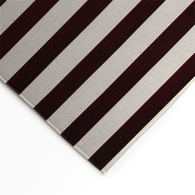Tapis intérieur / extérieur beige HorizontalStripes, Rectangle 5 pi x 7 pi