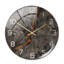 11.8" Round Marble Wall Clock Three-Dimensional Clock Home Decorations For Living Room Kitchen Bedroom Office Wall Decor, Gray