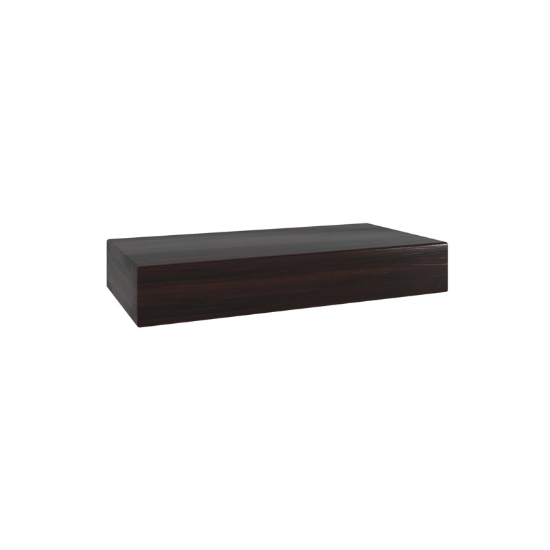 Manada Teak Floating Shelf, 2" H x 12" W x 6" D