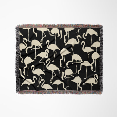 Jeté en mélange de coton Vixo Flamingo