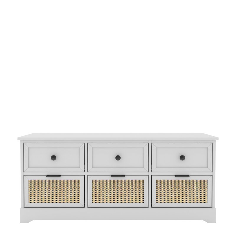 Berryville Drawers Storage Bench, White