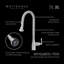 Whitehaus Collection Stainless Steel Single Lever Gooseneck Kitchen Faucet with Pull-down Spray Head-2144306815