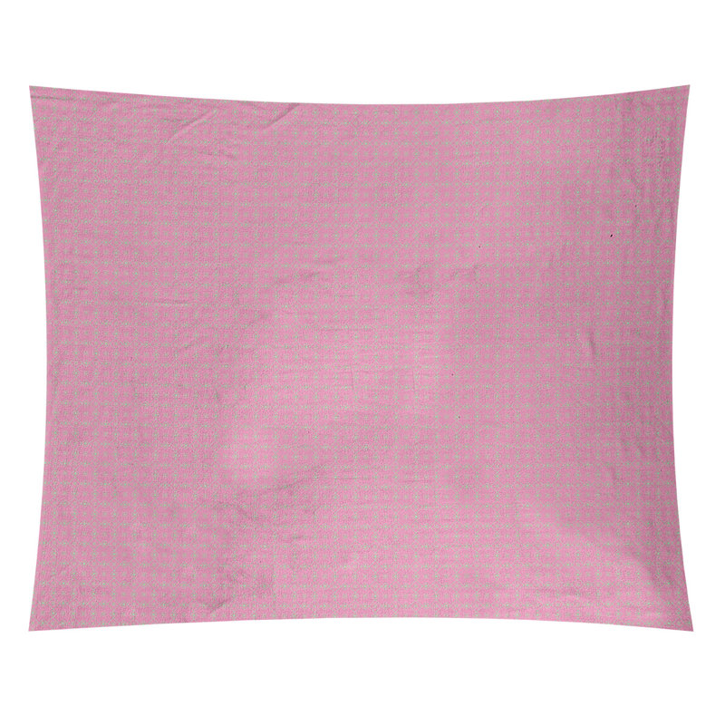 Polyester Tapestry, 54" H x 63.5" W, Pink/Blue
