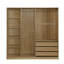 Armoire de rangement sans porte avec tablettes et 3 tiroirs-1355821949