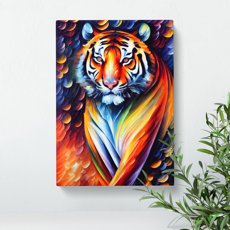 Tiger Portrait No.4 - Wrapped Canvas, 60cm H x 40cm W x 3cm D