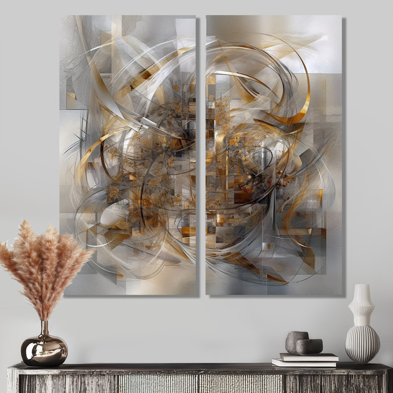 Faye - art mural abstrait sur toile marbrée, Toile tendue, Ne s’applique pas, H 36 po x l 48 po