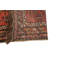 Tapis de zone en laine rouge/bleu/beige 3 pi 6 po x 4 pi 9 po one-of-kind-noué la main