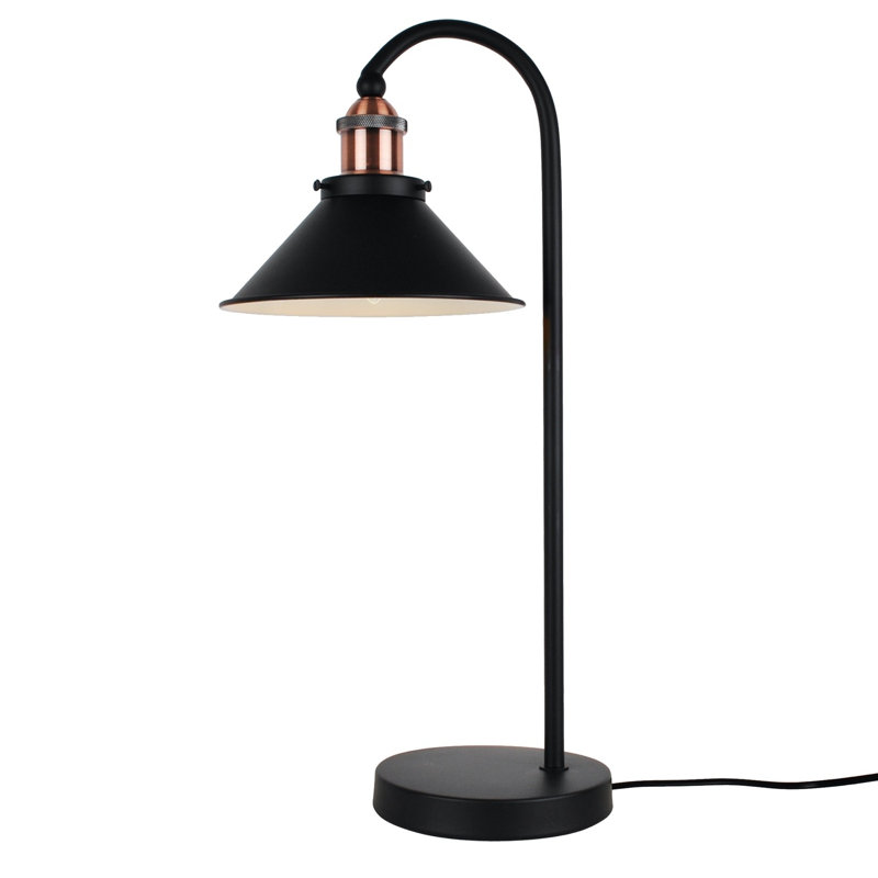 Grabowski Metal Desk Lamp, Black, Black