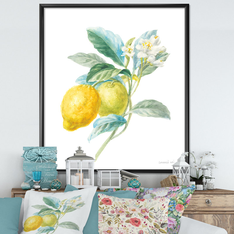 Art mural sur toile, "Citron de cuisine", impression de citron rétro - Floursack Lemon II, H 46 po x l 36 po x P 1,5 po