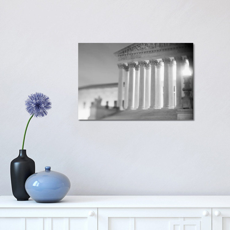 Night US Supreme Court Washington DC 1 Piece Wrapped Canvas Wall Art, 30.48 cm H x 45.72 cm W
