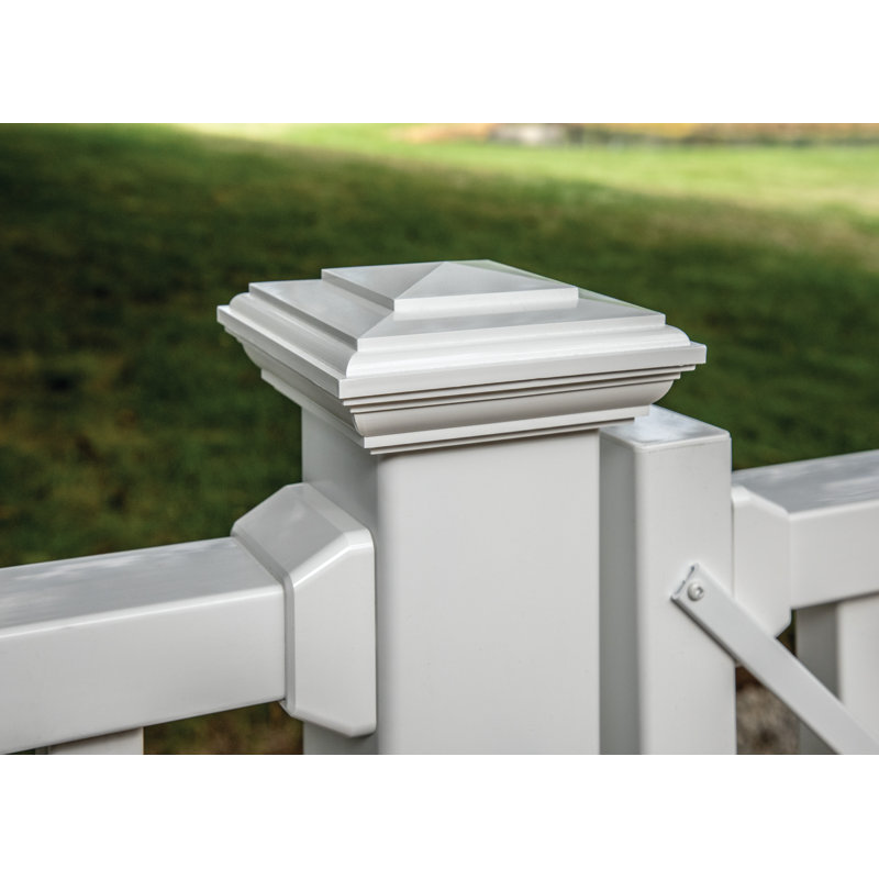 4 in. W x 4 in. D Heritage Post Top White