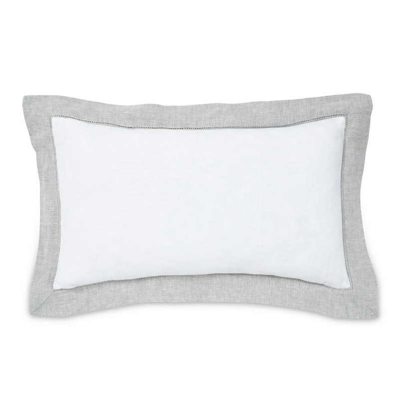 Atina Linen Duvet Set - Gray, King Duvet Cover + 5 Shams + 1 Pillow