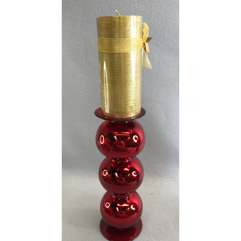 9'' H Glass Tabletop Candlestick