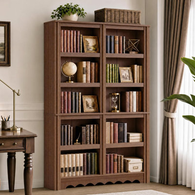 70.9" 5-Tier Column-Style Bookshelf – Spacious Vertical Display with Sturdy Wood Construction – Versatile Storage for Living Room, Home Office or Bedroom