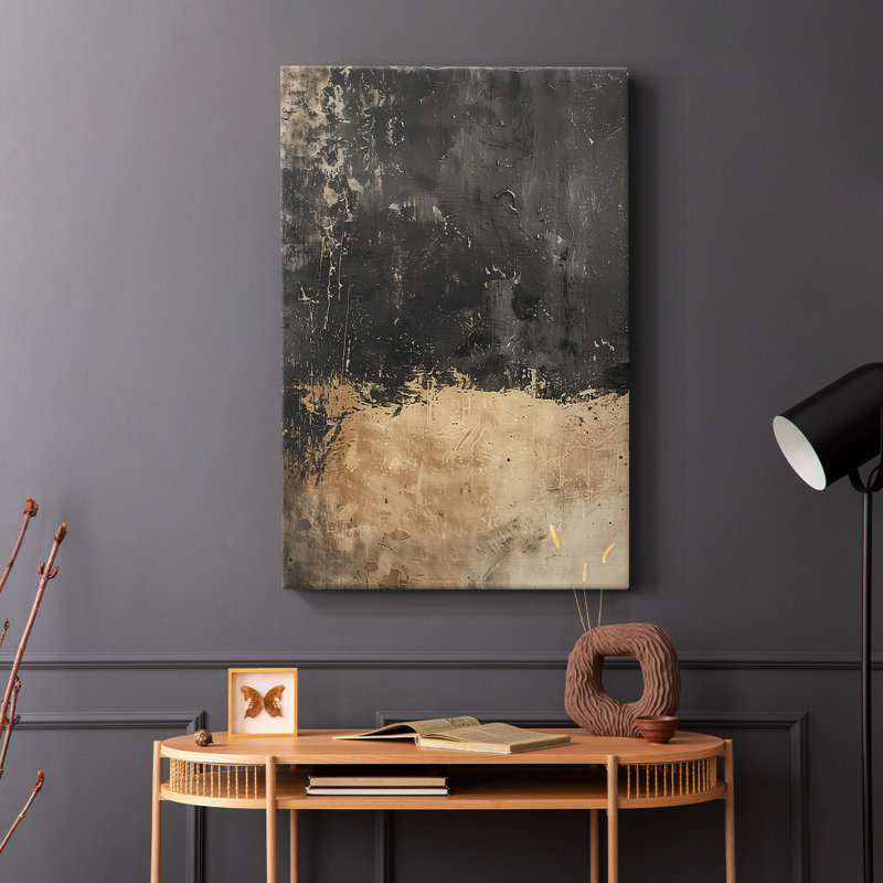 ABSTRACT Series CECXLI - Toile tendue avec châssis de qualité supérieure - Prêt à être accroché, H 12 po x l 8 po