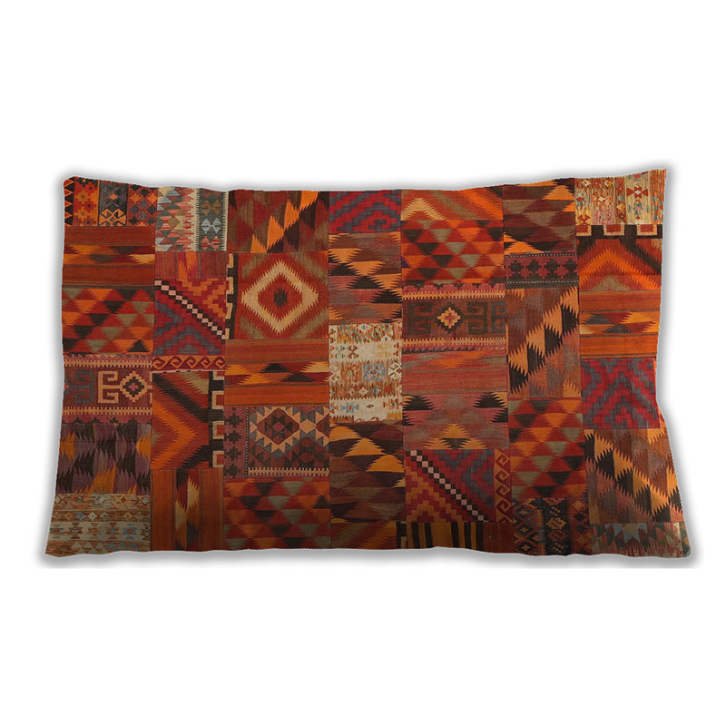 Geometric Throw Pillow, Microsuede