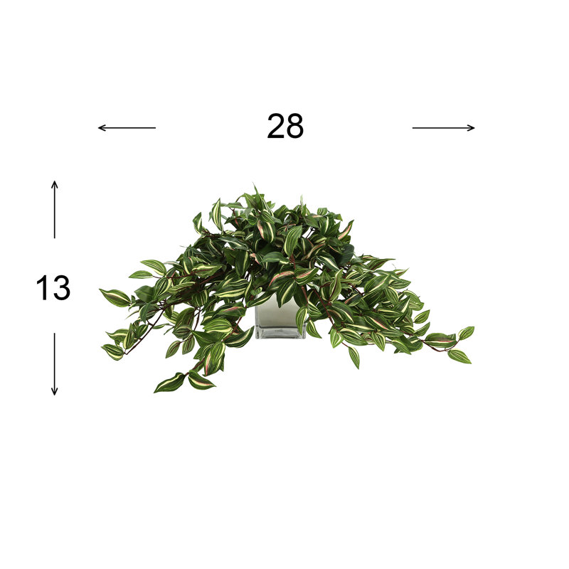 Ricka Faux Ivy Plant in Glass Pot