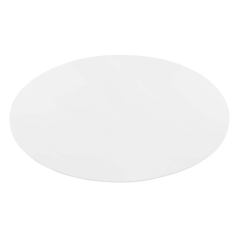 Zinque 48" Oval Dining Table, White