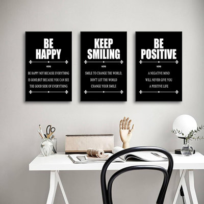 3 pièces, art mural sur toile inspirant, panneaux de motivation, peinture, succès, entrepreneurs, citations, affiches, impression pour la maison, chambre à coucher, adolescents, salle de gym