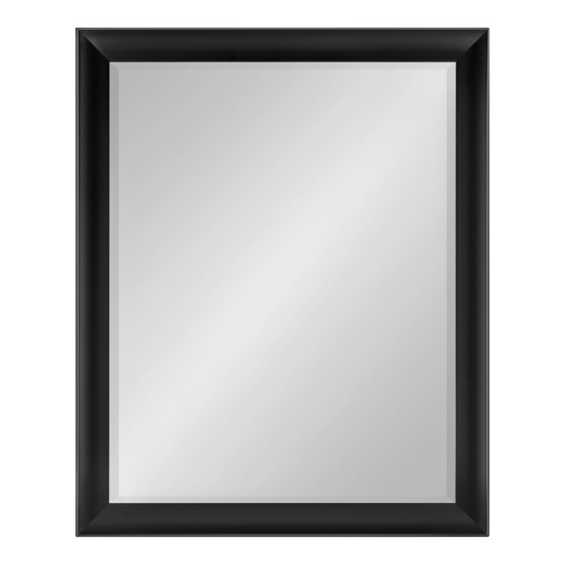 Miroir de salle de bain traditionnel, Noir, noir, noir, noir, 31,75 po x 25,75 po