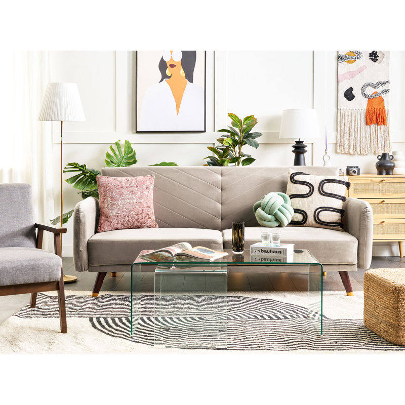 Sinead 3 Seater Velvet Sleeper, Taupe