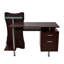 Élégant bureau d'ordinateur avec rangement, chocolat