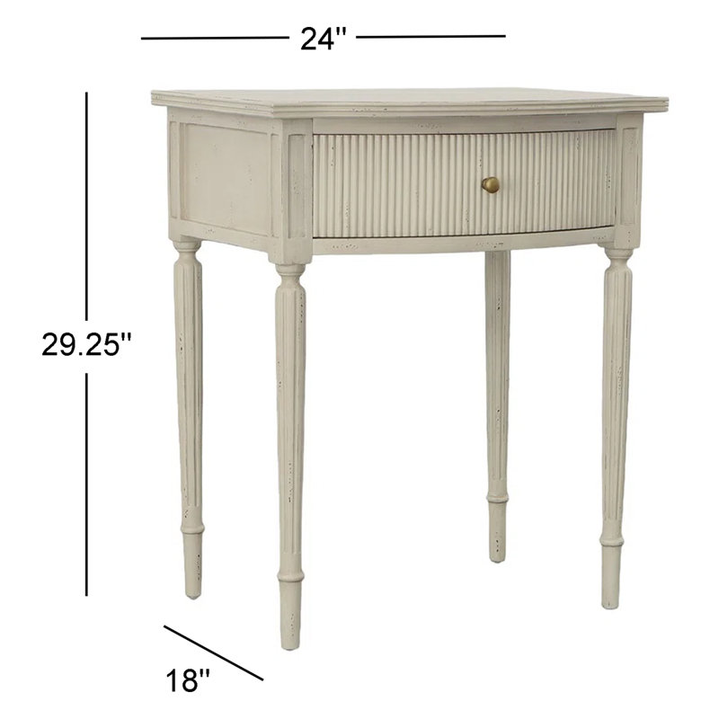 Magdalin Solid Wood End Table