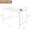 Structure de lit mezzanine simple en métal robuste - capacité de 400 lb - Gain de place et sans bruit - Barrières de sécurité-1536969894