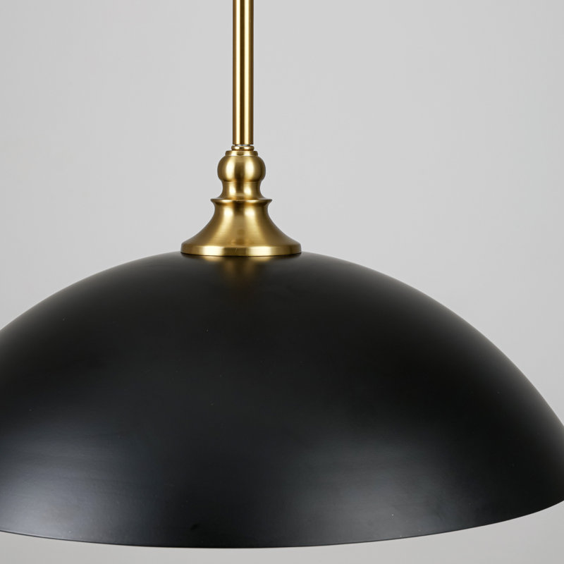 Suspension moderne à 1 lumière avec dôme en métal et variateur