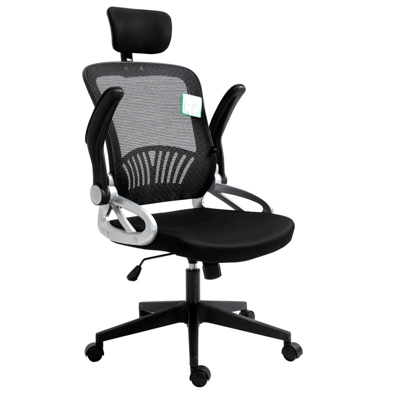 Mapleton Polyester Blend Executive Chair with Headrest, Black