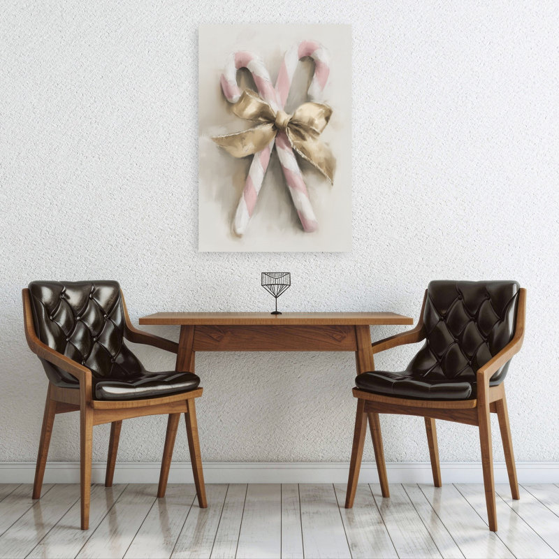 «Candy Cane», art mural contemporain abstrait, 36" H x 24" W