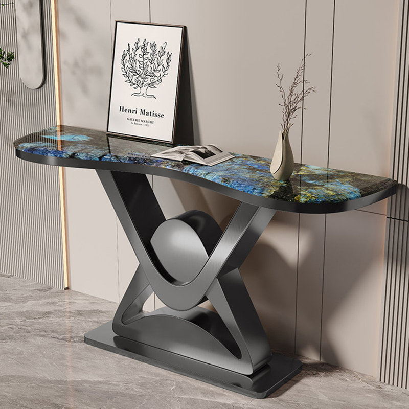 Console nordique légère et luxueuse, H 33,5 po x l 63 po x P 13,8 po, Noir