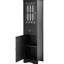 Armoire de salle de bain noire avec surface imperméable moderne, noir, espace