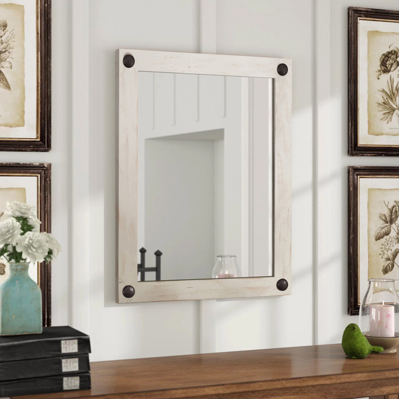 Miroir de salle de bain Edna, Blanc