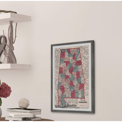 " Sepia Alabama Map "