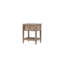 Petite table de chevet en placage de ton sable avec tiroir intégré et tablette pour l'organisation de la chambre à coucher, charge colorée de 22 po de profondeur, tiroir coulissant lisse, tablette inférieure ouverte, profondeur