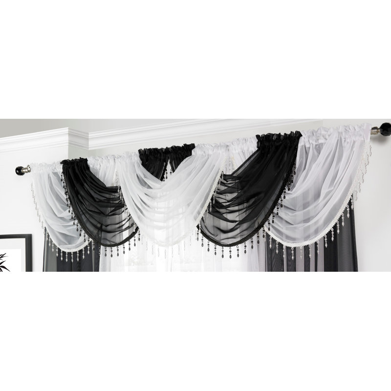 Ned 56cm Curtain Pelmet, Black