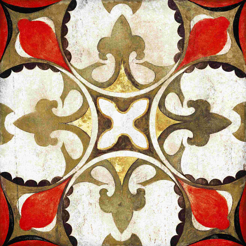 «Bright Element Red 2», reproduction sur toile tendue, H 20 po x l 20 po